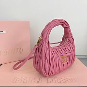 MIUMIU | Wander Matelassé Nappa Leather Hobo Bag Pink - 4