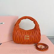 MIUMIU | Wander Matelassé Nappa Leather Hobo Bag Orange - 1