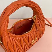 MIUMIU | Wander Matelassé Nappa Leather Hobo Bag Orange - 4