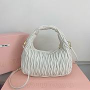 MIUMIU | Wander Matelassé Nappa Leather Hobo Bag White - 3