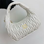 MIUMIU | Wander Matelassé Nappa Leather Hobo Bag White - 4