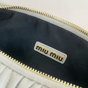 MIUMIU | Wander Matelassé Nappa Leather Hobo Bag White - 6