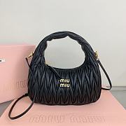 MIUMIU | Wander Matelassé Nappa Leather Hobo Bag Black - 1