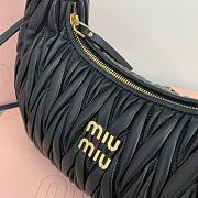 MIUMIU | Wander Matelassé Nappa Leather Hobo Bag Black - 4