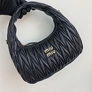 MIUMIU | Wander Matelassé Nappa Leather Hobo Bag Black - 6