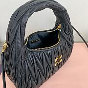 MIUMIU | Wander Matelassé Nappa Leather Hobo Bag Black - 5