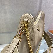 PRADA | Re-Edition 2005 Saffiano Leather Bag In Beige - 6