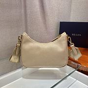 PRADA | Re-Edition 2005 Saffiano Leather Bag In Beige - 4