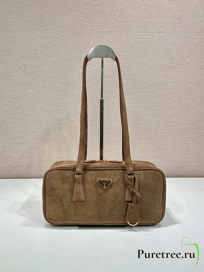 PRADA | Triangle-Logo Tote Bag In Brown - 1