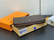 LOUIS VUITTON | Zippy Horizontal Wallet Monogram In Brown - 5