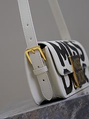 DIOR | Miss Dior Flap Bag White and Black Miss Dior Graffiti Printed Calfskin - 6