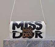 DIOR | Miss Dior Flap Bag White and Black Miss Dior Graffiti Printed Calfskin - 1