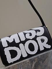 DIOR | Miss Dior Flap Bag Black and White Miss Dior Graffiti Printed Calfskin - 4