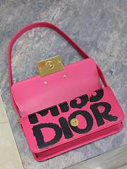 DIOR | Fuchsia and Black Miss Dior Graffiti Printed Calfskin Pink & Black - 4