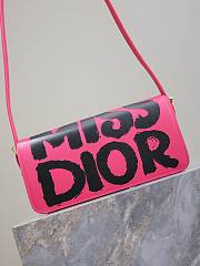 DIOR | Fuchsia and Black Miss Dior Graffiti Printed Calfskin Pink & Black - 2