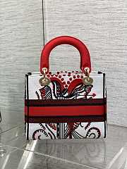 DIOR | Medium Lady D-Lite Bag White/Red - 6