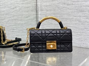 DIOR | Mini Ange Bag Black Macrocannage Lambskin