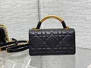 DIOR | Mini Ange Bag Black Macrocannage Lambskin - 3