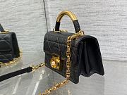 DIOR | Mini Ange Bag Black Macrocannage Lambskin - 4