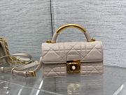 DIOR | Mini Ange Bag Beige & Light Pink Macrocannage Lambskin - 1