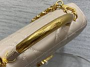 DIOR | Mini Ange Bag Beige & Light Pink Macrocannage Lambskin - 6