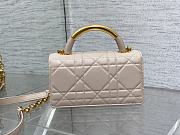 DIOR | Mini Ange Bag Beige & Light Pink Macrocannage Lambskin - 5