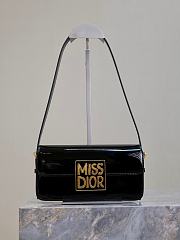 DIOR | Miss Flap Bag Black Patent Calfskin - 1