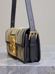 DIOR | Miss Flap Bag Black Miss Dior Allover Calfskin with Gold-Finish Studs - 2