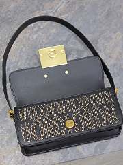 DIOR | Miss Flap Bag Black Miss Dior Allover Calfskin with Gold-Finish Studs - 4