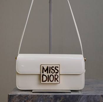 DIOR | Miss Flap Bag White Patent Calfskin