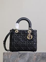 DIOR | Small Lady Bag Black Graphic Cannage Calfskin - 1