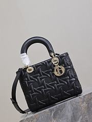 DIOR | Small Lady Bag Black Graphic Cannage Calfskin - 4