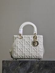 DIOR | Small Lady Bag White Graphic Cannage Calfskin - 1