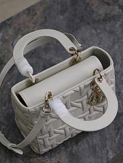 DIOR | Small Lady Bag White Graphic Cannage Calfskin - 4