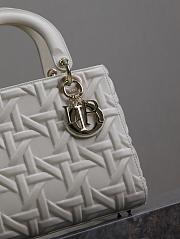 DIOR | Small Lady Bag White Graphic Cannage Calfskin - 3