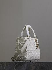 DIOR | Small Lady Bag White Graphic Cannage Calfskin - 2