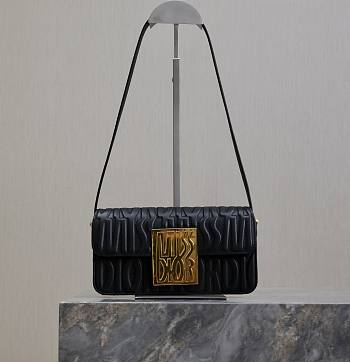 DIOR | Miss Flap Bag Black Quilted Miss Dior Allover Calfskin