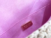 CHANEL | 24C Hand-Woven CF Bag Pink & Beige  - 5