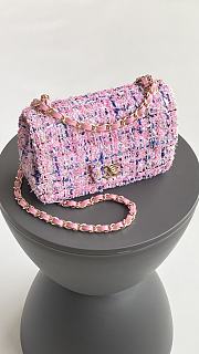 CHANEL |  Tweed Rectangular Mini Flap Bag In Pink - 3