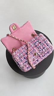 CHANEL |  Tweed Rectangular Mini Flap Bag In Pink - 2