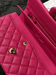 CHANEL | Pink Classic Quilted Caviar Medium - 4