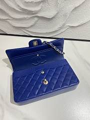 CHANEL | Blue Classic Quilted Caviar Medium - 6