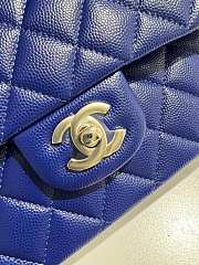 CHANEL | Blue Classic Quilted Caviar Medium - 5