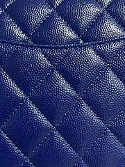 CHANEL | Blue Classic Quilted Caviar Medium - 3