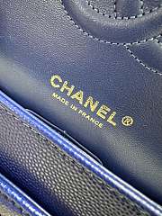 CHANEL | Blue Classic Quilted Caviar Medium - 2