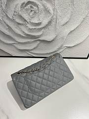 CHANEL | Gray Classic Quilted Caviar Medium - 2