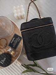 CHANEL | Black Caviar Leather Vanity Case - 4