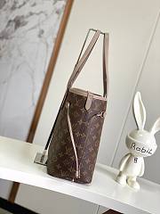 LOUIS VUITTON | Neverfull Bandoulière Inside Out MM Monogram Brown Woven Fabric Rose M12257 - 3