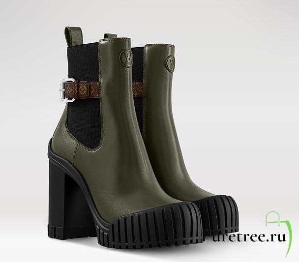 LOUIS VUITTON | Ruby Ankle Boot Khaki Green 1ADAPF - 1