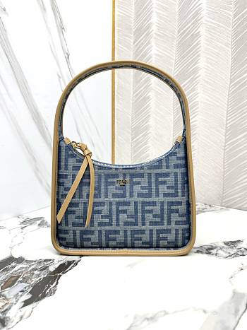 FENDI | Mini Fendessence Light blue FF denim fabric mini bag